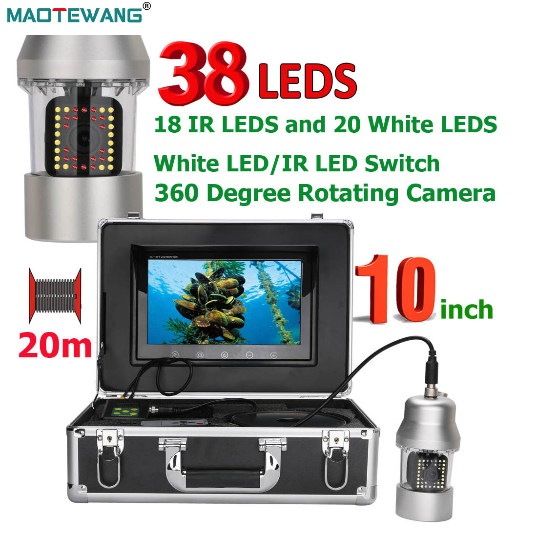 Fish Finder Cable - MAOTEWANG-كاميرا فيديو للصيد تحت الماء ،