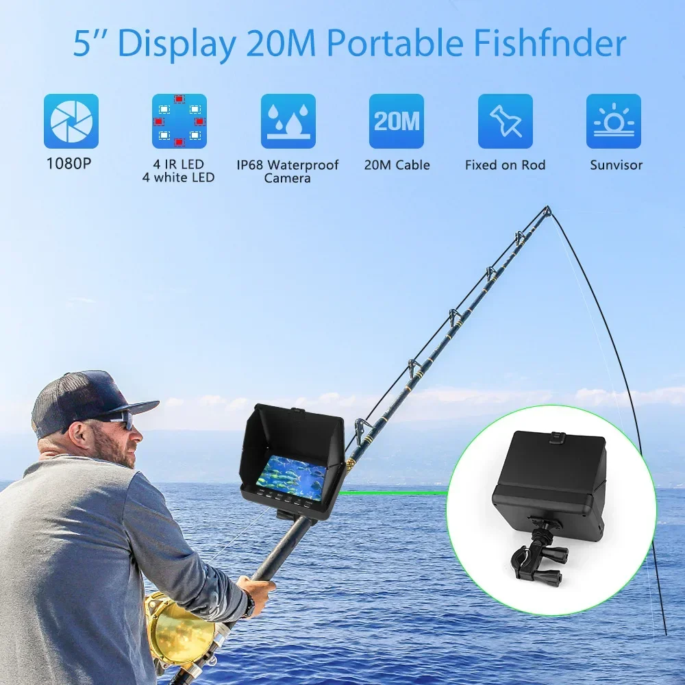 صياد السمك 5.0 بوصة شاشة الكري - مراجعة Fishing Camera وسعره