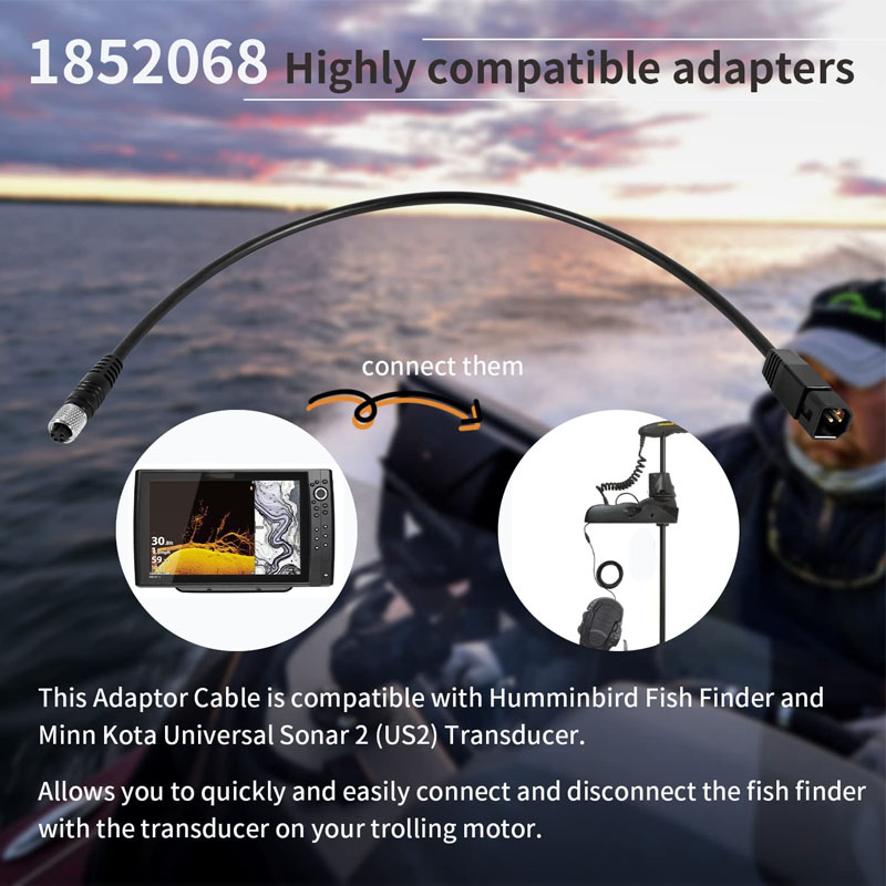 كابل محول سونار عالمي، أسود، ل - مراجعة Fish Finder وسعره