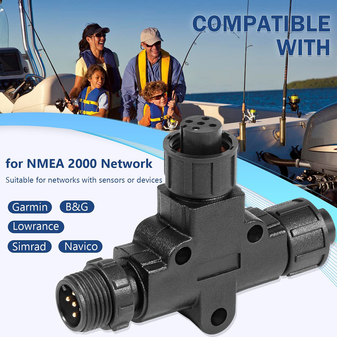 موصل تي مايكرو-سي 5 سنون NMEA  - مراجعة Fish Finder Cable وسعره