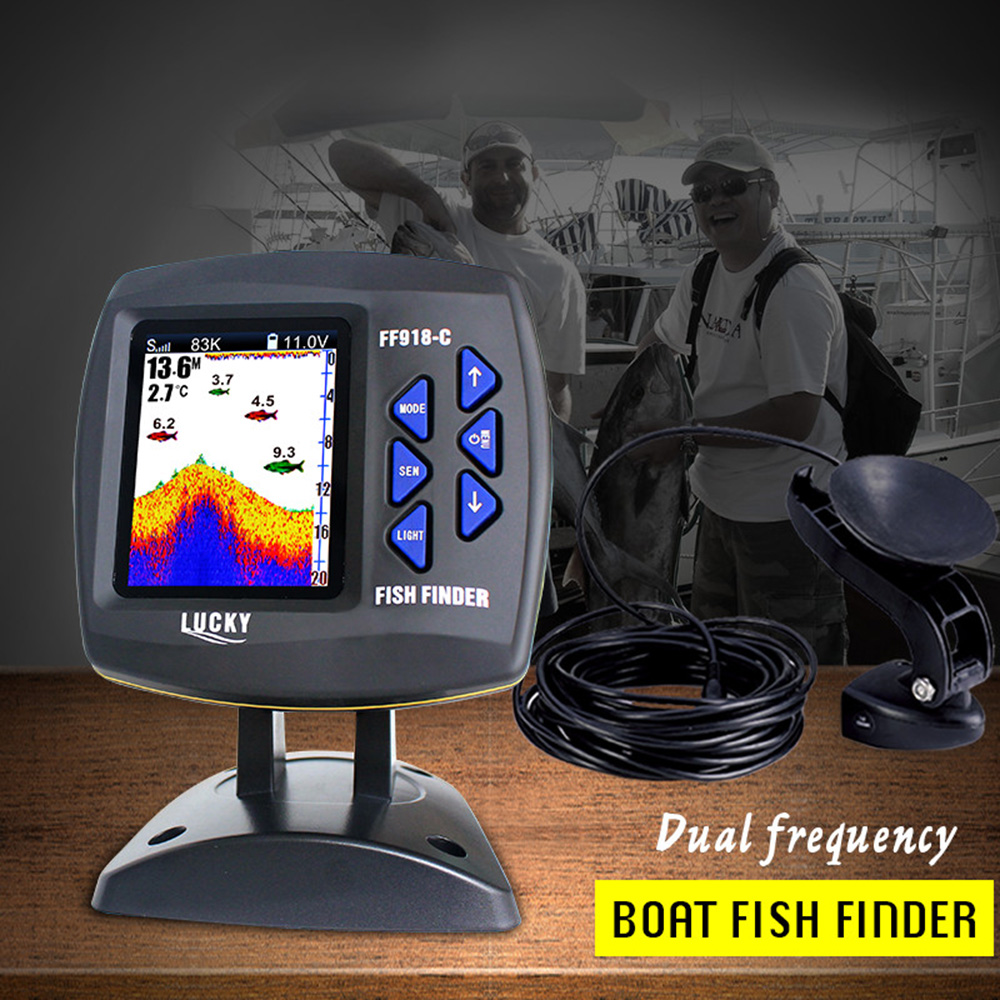 مكتشف سمك سلكي ثنائي التردد ،  - مراجعة Fish Finder Cable وسعره