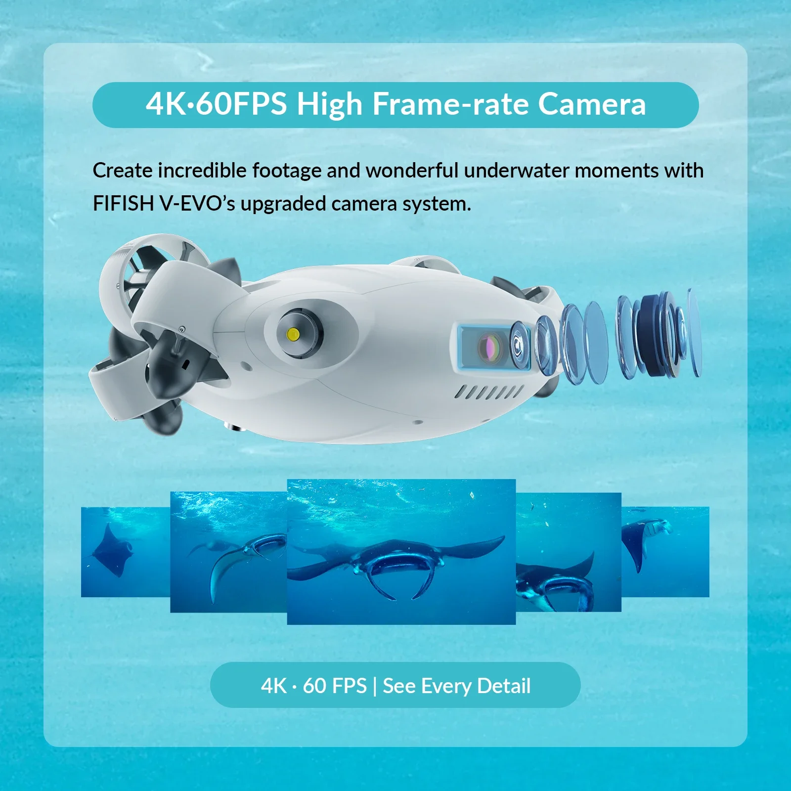 كاميرا تحت الماء FIFISH V-EVO  - مراجعة Underwater Camera وسعره